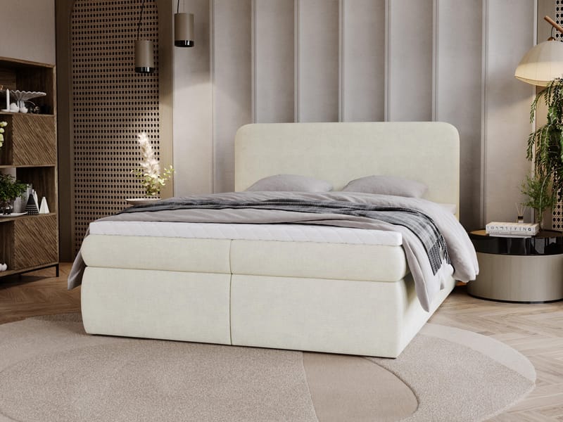 Thyrelis Sengepakke Kontinentalseng 180x200 cm med Oppbevaring og Løftefunksjon - Beige - Møbler - Senger - Kontinentalsenger