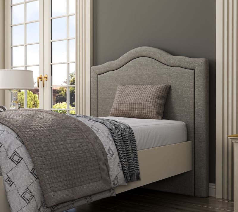 Tolina Sengeramme 100x200 cm - Krem, eik, grå - Møbler - Senger - Sengeramme & sengestamme