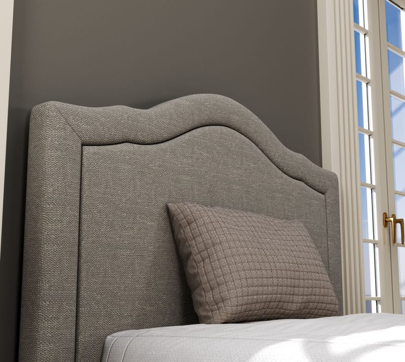 Tolina Sengeramme 100x200 cm - Krem, eik, grå - Møbler - Senger - Sengeramme & sengestamme