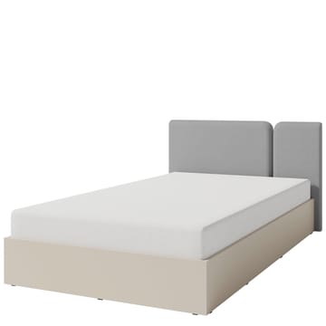Travic Sengepakke med Oppbevaring 120x200 cm i Stoff med Sengegavl + Overmadrass - Lys Beige - Møbler - Senger - Sengeramme & sengestamme