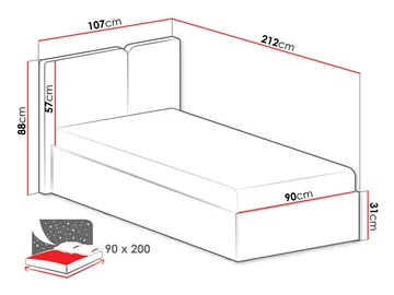 Travic Sengeramme 90x200 cm - Møbler - Senger - Sengeramme & sengestamme