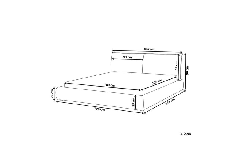Vannmadrass Vinay - Taupe/Bouclé, 180x200 cm - Møbler - Senger - Vannsenger