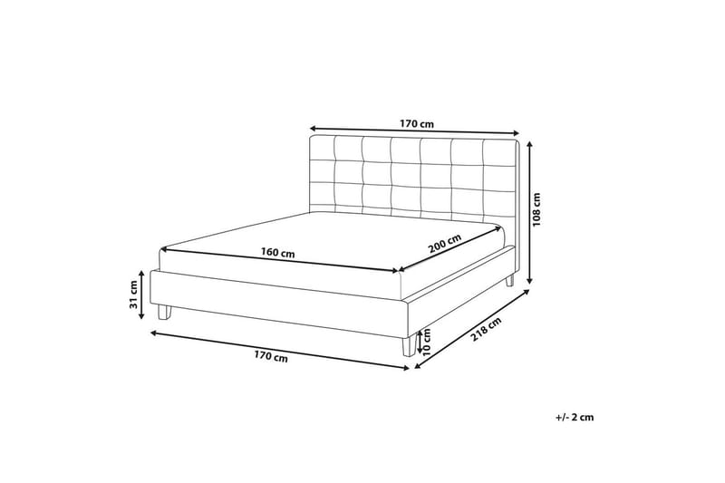 Vannseng La Rochelle - Lysegrå, 160x200 cm - Møbler - Senger - Vannsenger