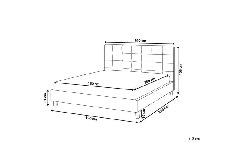 Vannseng La Rochelle - Lysegrå, 180x200 cm - Møbler - Senger - Vannsenger