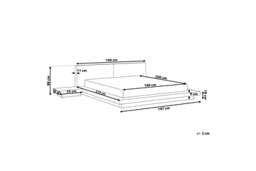 Vannseng med tilbehør 160x 200 cm Hvit LESSING Hvit - hvit - Møbler - Senger - Vannsenger