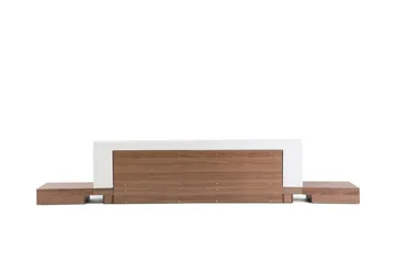 Zen Vannseng 180x200 cm i Tre med Kunstlærbakstykke - Brun - Møbler - Senger - Vannsenger