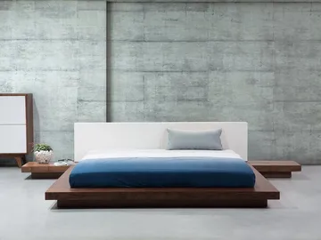 Zen Vannseng 180x200 cm i Tre med Kunstlærbakstykke - Brun - Møbler - Senger - Vannsenger
