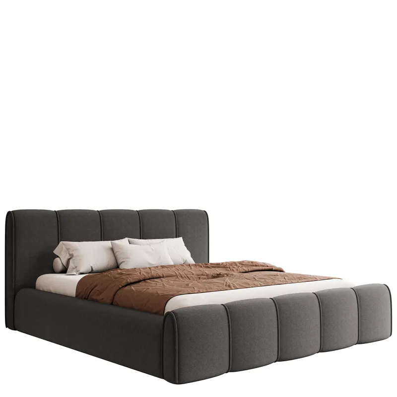 Varlinor Sengeramme 120x200 cm med Oppbevaring, Grå