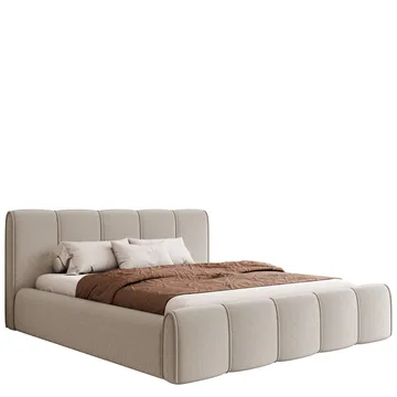 Varlinor Sengeramme 160x200 cm med Oppbevaring - Beige - Møbler - Senger - Sengeramme & sengestamme