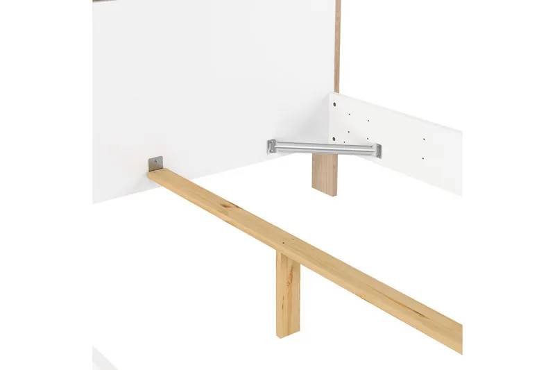 Varun Sengeramme 140x200 cm - Hvit/Natur - Møbler - Senger - Sengeramme & sengestamme