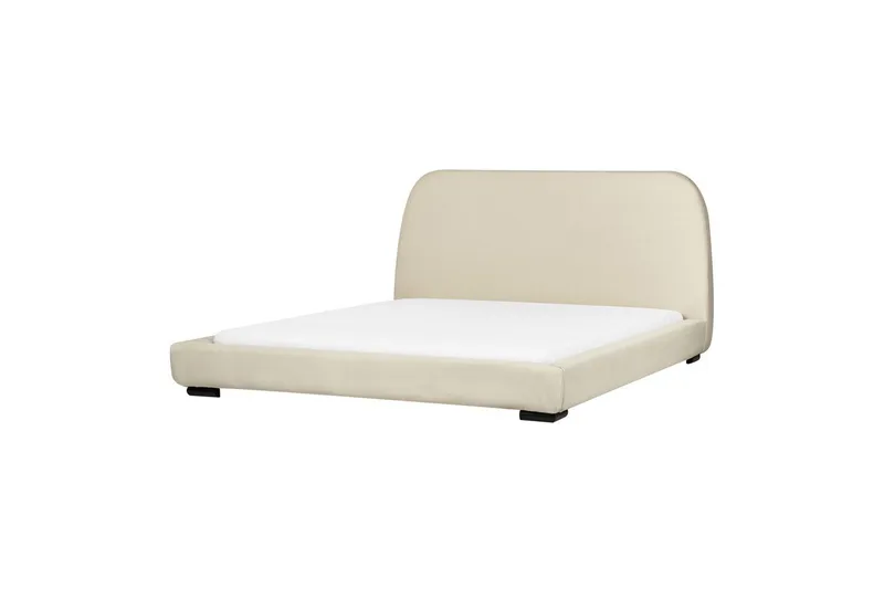 Vattensäng Beliani Roisel Bouclé, 160x200 cm Beige||Black 160x200 VALUE_MISSING_2