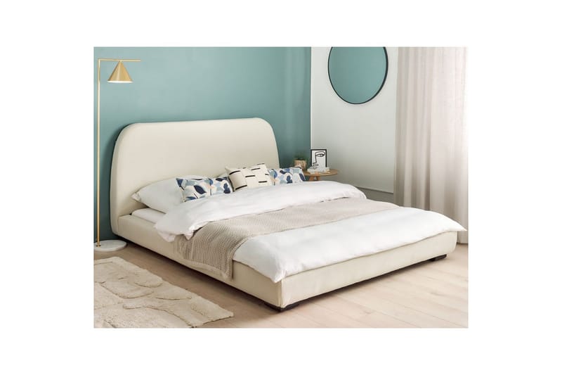 Vattensäng Beliani Roisel Bouclé, 160x200 cm Beige||Black 160x200 VALUE_MISSING_2 - Møbler - Senger - Vannsenger
