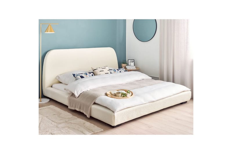 Vattensäng Beliani Roisel Bouclé, 160x200 cm Beige||Black 180x200 VALUE_MISSING_1 - Møbler - Senger - Vannsenger