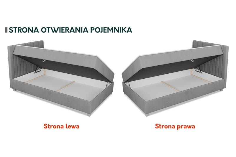 Veyran Sengepakke Kontinentalseng med Oppbevaring 120x200 cm - Blå - Møbler - Senger - Komplett sengepakke