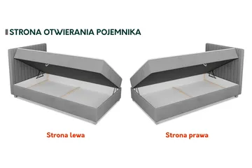 Veyran Sengepakke Kontinentalseng med Oppbevaring 90x200 cm - Grå - Møbler - Senger - Komplett sengepakke