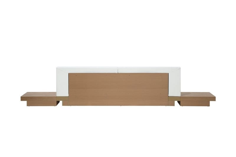 Zen Sengepakke – Dobbeltseng 160x200 cm i Tre med Sengegavl + Overmadrass - Hvit - Møbler - Senger - Sengeramme & sengestamme