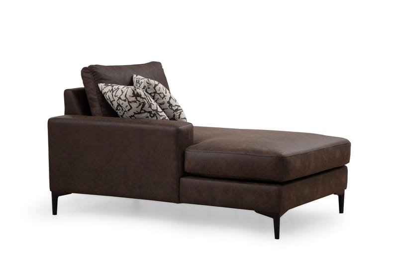 Svanabyn Sofa m. Divan og Sjeselong 4-seter - Mørkebrun - Møbler - Sofaer - U-sofa