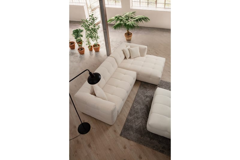 Octavian Sofa med Sjeselong 5-seter - Beige - Møbler - Sofaer - Sofa med sjeselong