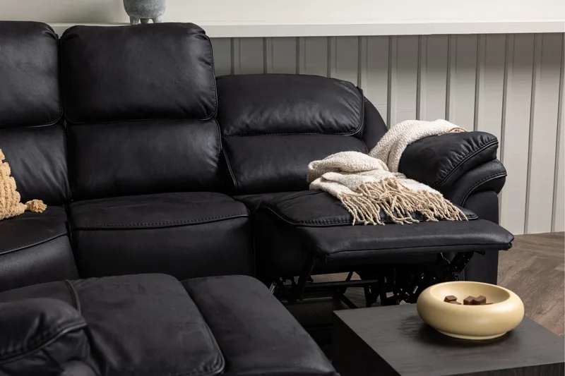 Saranda Reclinersofa - Svart - Møbler - Sofaer - Hjørnesofa