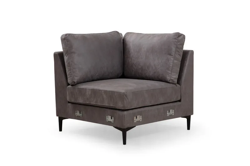 Svanabyn Sofa m. Divan og Sjeselong 4-seter - Antrasitt - Møbler - Sofaer - U-sofa