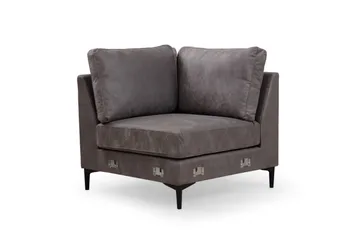 Svanabyn Sofa m. Divan og Sjeselong 4-seter - Antrasitt - Møbler - Sofaer - U-sofa