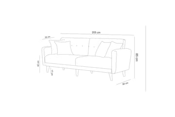 Hunterville Sofagruppe - Mørkegrå - Møbler - Sofaer - Sofagrupper