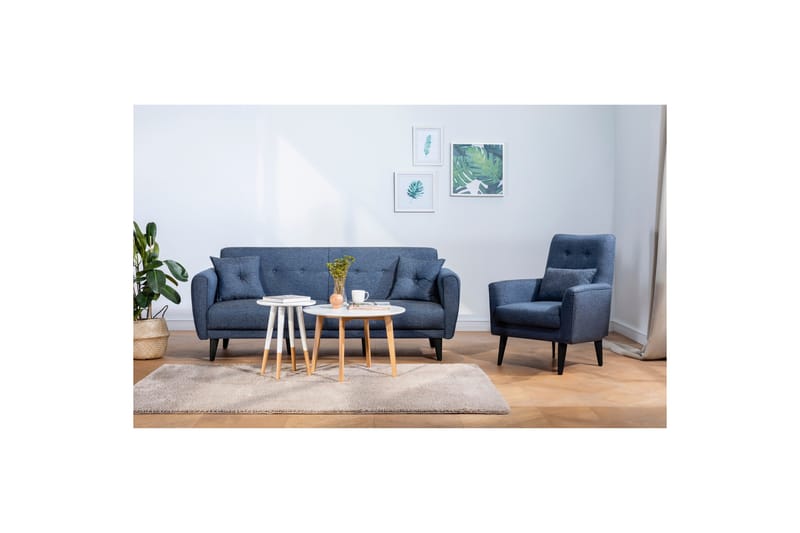 Hunterville Sofagruppe - Marineblå - Møbler - Sofaer - Sofagrupper