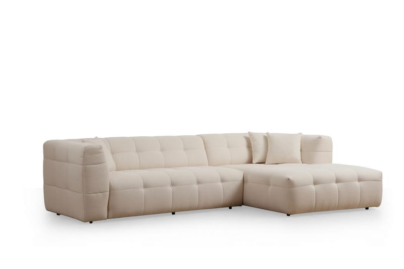 Octavian Sofa med Sjeselong 5-seter - Beige - Møbler - Sofaer - Sofa med sjeselong