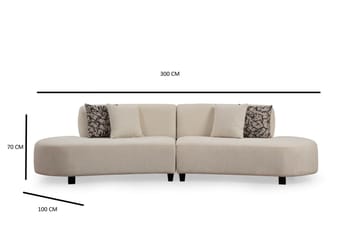 Dariya Sofa 3-seter - Beige - Møbler - Sofaer - Sofa 3 seter