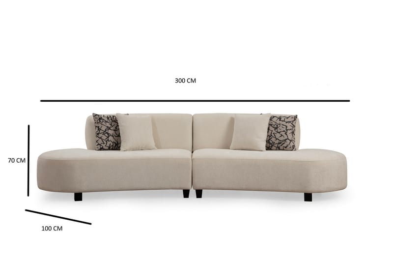 Dariya Sofa 3-seter - Beige - Møbler - Sofaer - Sofa 3 seter