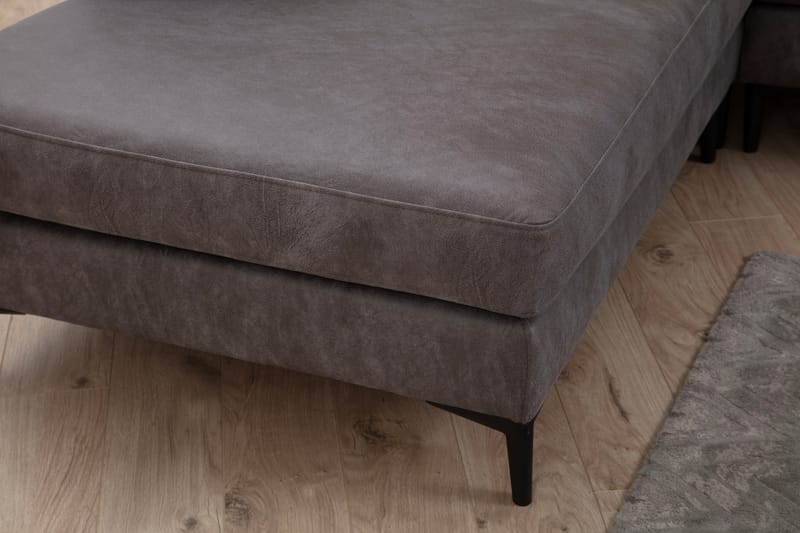 Svanabyn Sofa m. Divan og Sjeselong 4-seter - Antrasitt - Møbler - Sofaer - U-sofa