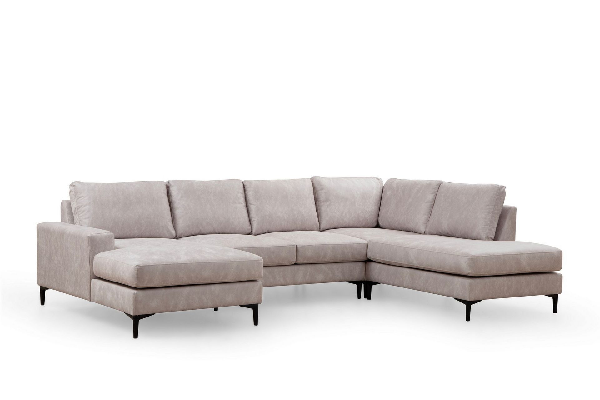 Svanabyn Sofa m. Divan og Sjeselong 4-seter - Beige - Møbler - Sofaer - U-sofa