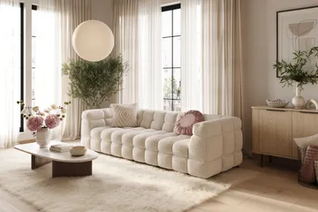 Elise 4-seters Sofa - Beige - Møbler - Sofaer - Sofa 3 seter