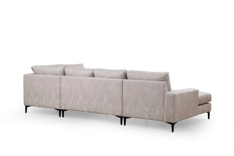 Svanabyn Sofa m. Divan og Sjeselong 4-seter - Beige - Møbler - Sofaer - U-sofa