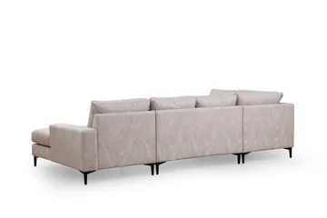 Svanabyn Sofa m. Divan og Sjeselong 4-seter - Beige - Møbler - Sofaer - U-sofa