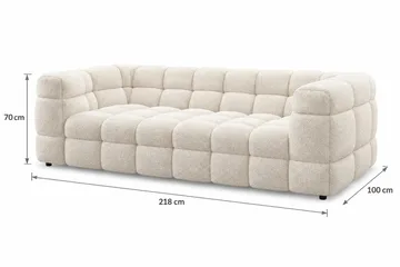 Elise 3-seters boblete sofa - Beige - Møbler - Sofaer - Sofa 3 seter