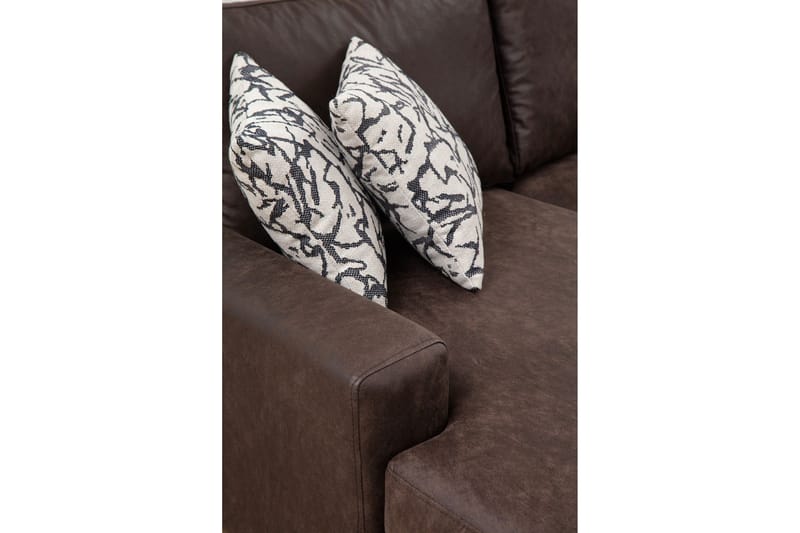 Svanabyn Sofa m. Divan og Sjeselong 4-seter - Mørkebrun - Møbler - Sofaer - U-sofa
