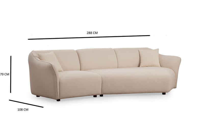 Damor Svingsofa 3-seter - Beige - Møbler - Sofaer - Sofa 3 seter