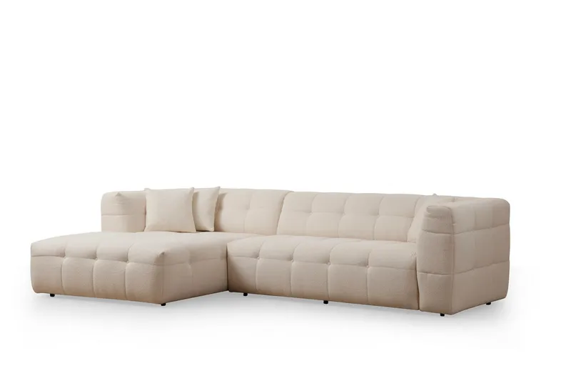 Octavian Sofa med Sjeselong 5-seter, Beige
