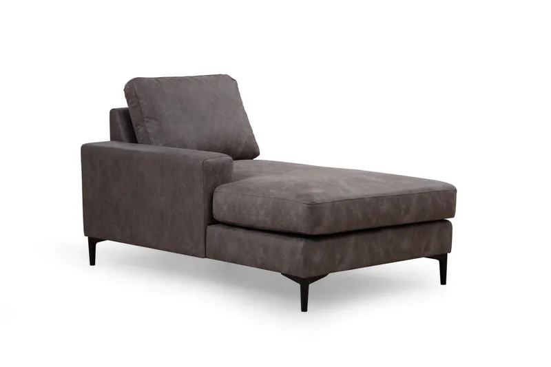 Svanabyn Sofa m. Divan og Sjeselong 4-seter - Antrasitt - Møbler - Sofaer - U-sofa
