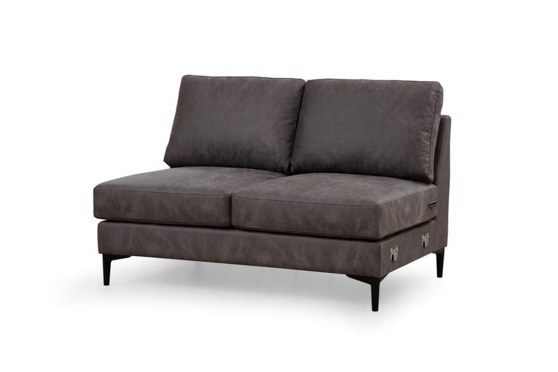 Svanabyn Sofa m. Divan og Sjeselong 4-seter - Antrasitt - Møbler - Sofaer - U-sofa