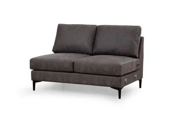 Svanabyn Sofa m. Divan og Sjeselong 4-seter - Antrasitt - Møbler - Sofaer - U-sofa