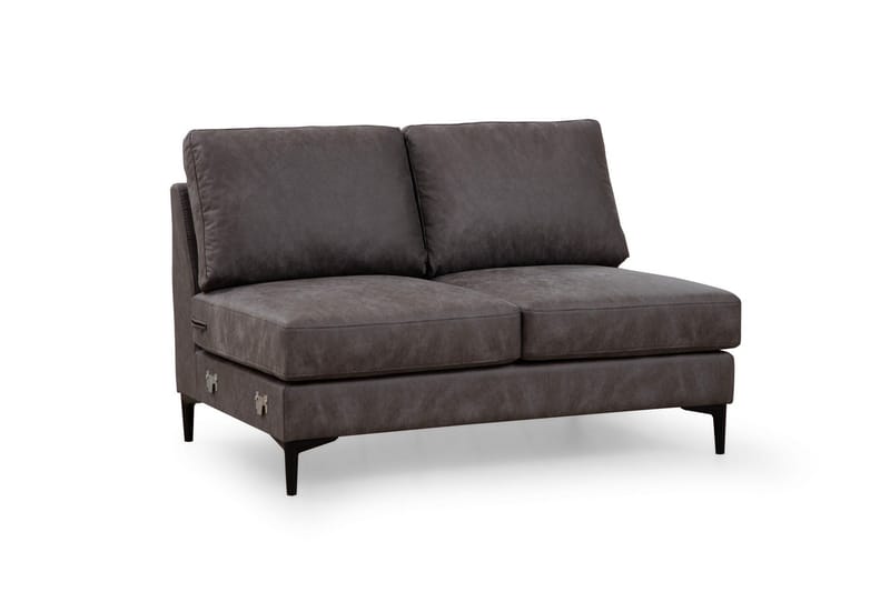 Svanabyn Sofa m. Divan og Sjeselong 4-seter - Antrasitt - Møbler - Sofaer - U-sofa