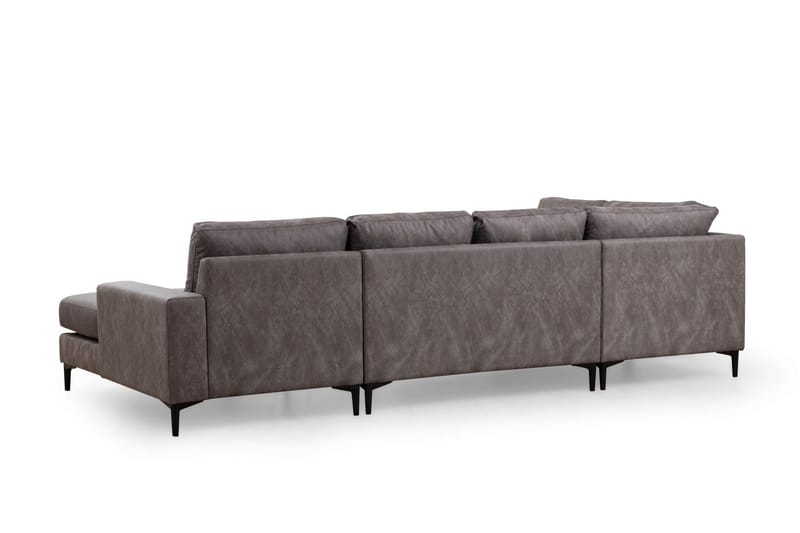 Svanabyn Sofa m. Divan og Sjeselong 4-seter - Antrasitt - Møbler - Sofaer - U-sofa