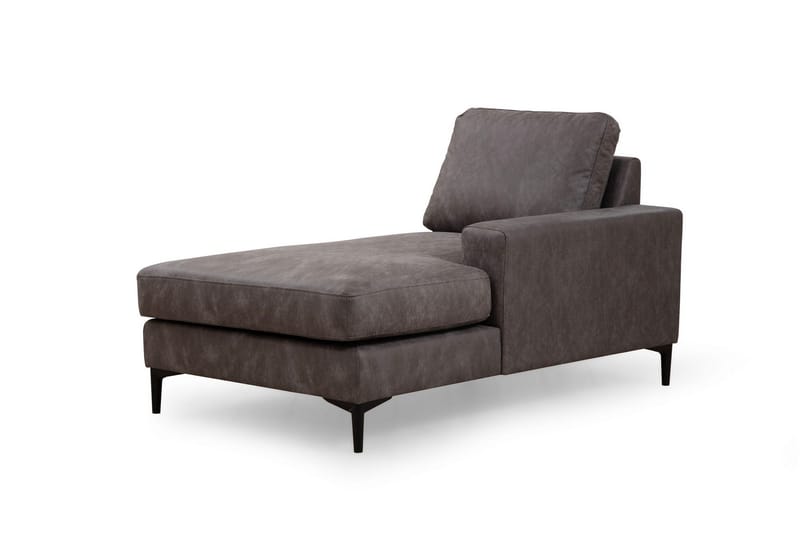 Svanabyn Sofa m. Divan og Sjeselong 4-seter - Antrasitt - Møbler - Sofaer - U-sofa