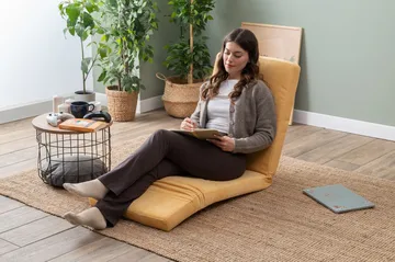 1-seters sovesofa Atelier Del Sofa Nami Single (55 x 50 x 60 cm) Sennep - Møbler - Sofaer - Sovesofaer