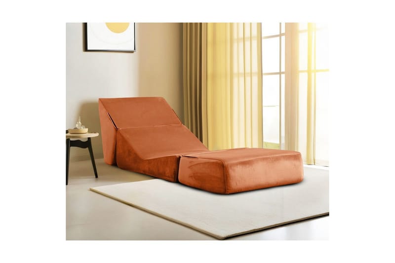 1-seters Sovesofa Dorielton Konvertibel Appelsin - Appelsin - Møbler - Sofaer - Sovesofaer