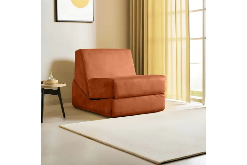 1-seters Sovesofa Dorielton Konvertibel Appelsin - Appelsin - Møbler - Sofaer - Sovesofaer