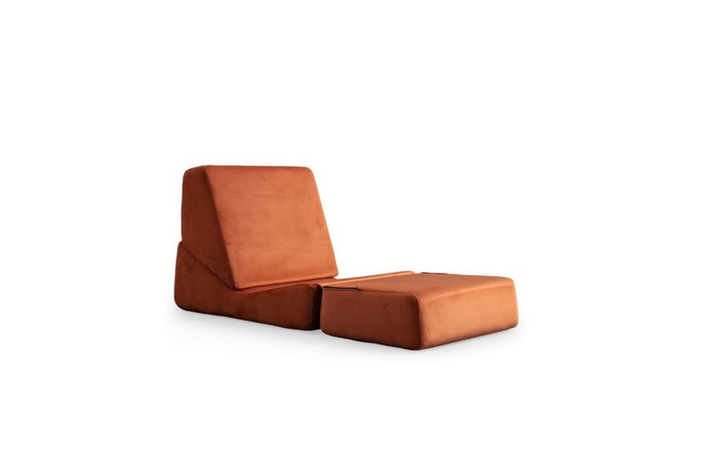 1-seters Sovesofa Dorielton Konvertibel Appelsin - Appelsin - Møbler - Sofaer - Sovesofaer