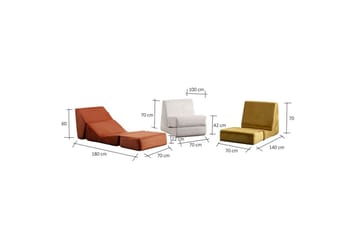 1-seters Sovesofa Dorielton Konvertibel Krem - Krem - Møbler - Sofaer - Sovesofaer